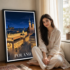 Poland - Travel Poster Vintage Style Wall Art Print