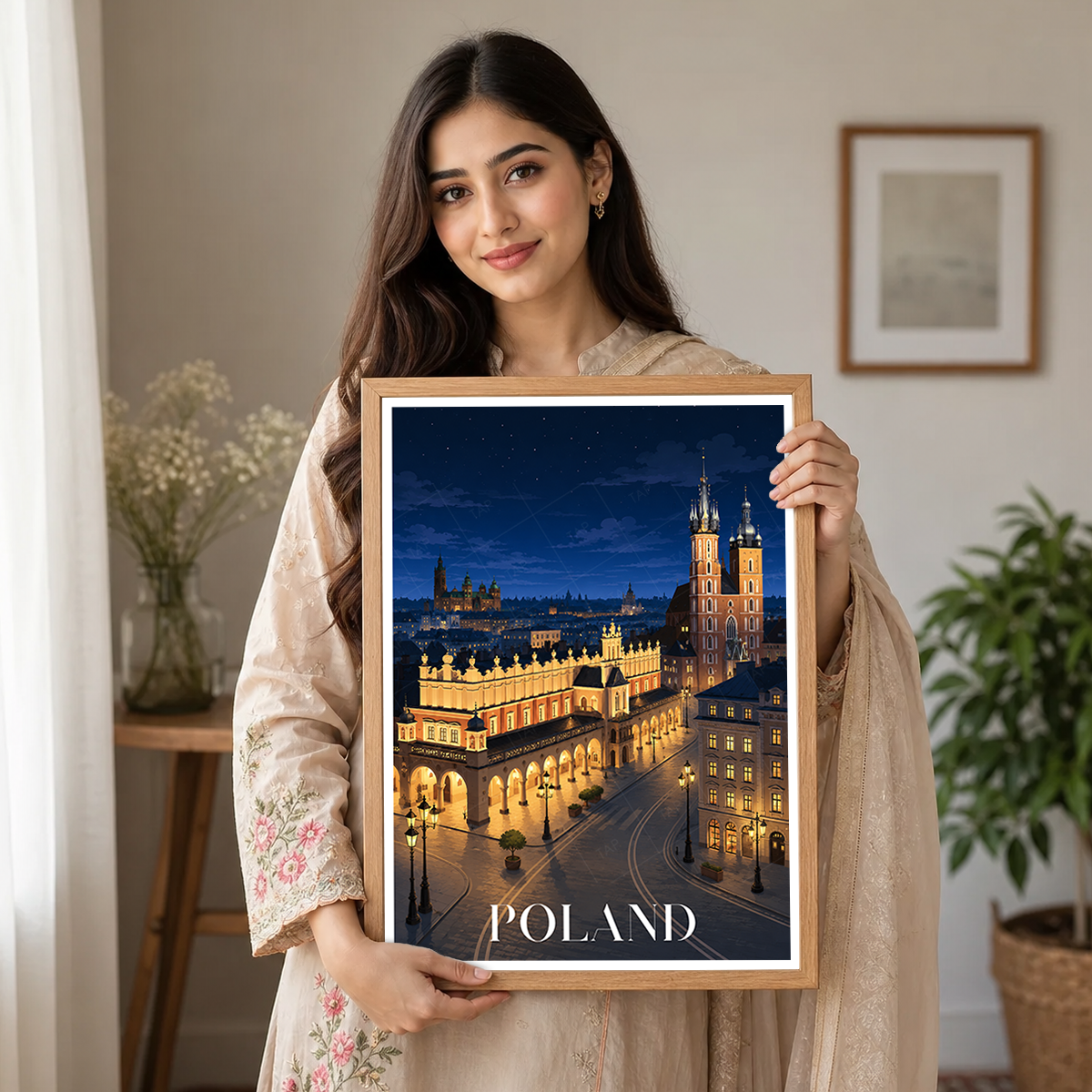 Poland - Travel Poster Vintage Style Wall Art Print