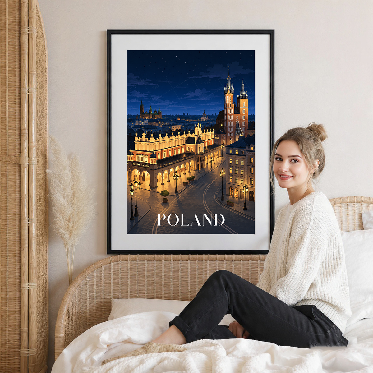 Poland - Travel Poster Vintage Style Wall Art Print