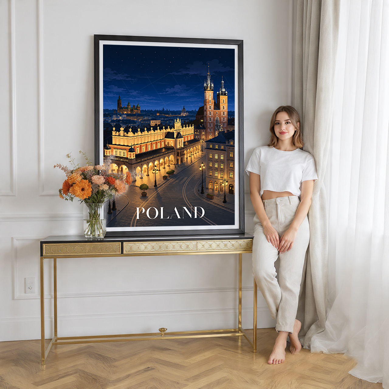 Poland - Travel Poster Vintage Style Wall Art Print