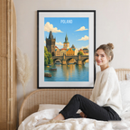 Poland - Travel Poster Vintage Style Wall Art Print