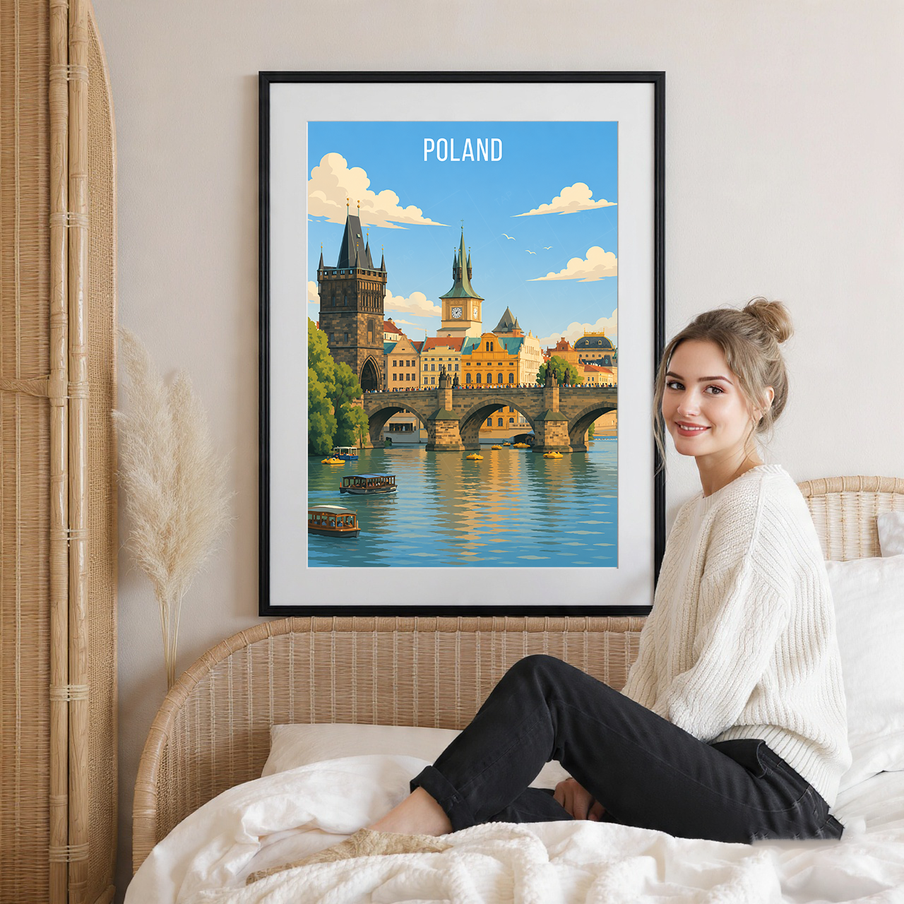 Poland - Travel Poster Vintage Style Wall Art Print
