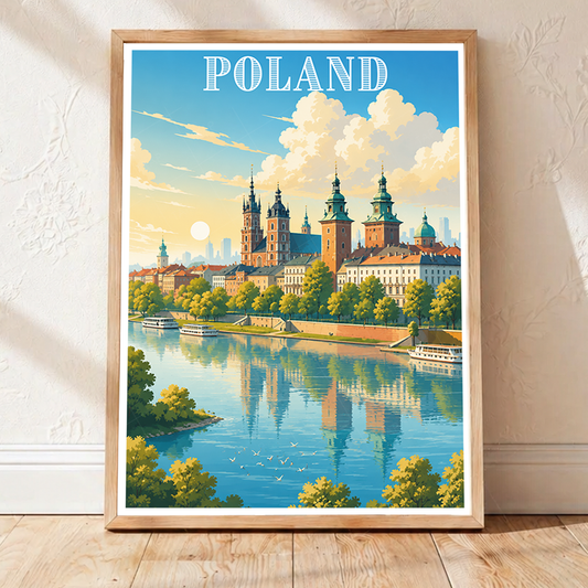 Poland - Travel Poster Vintage Style Wall Art Print - Art Print - Travel Art Poster