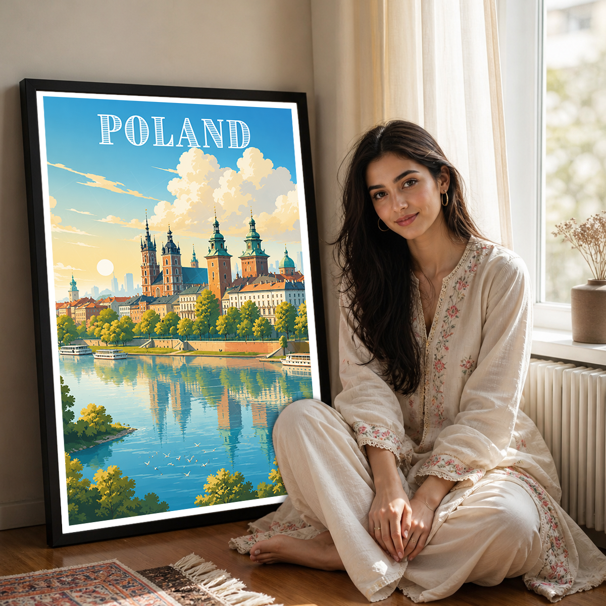 Poland - Travel Poster Vintage Style Wall Art Print