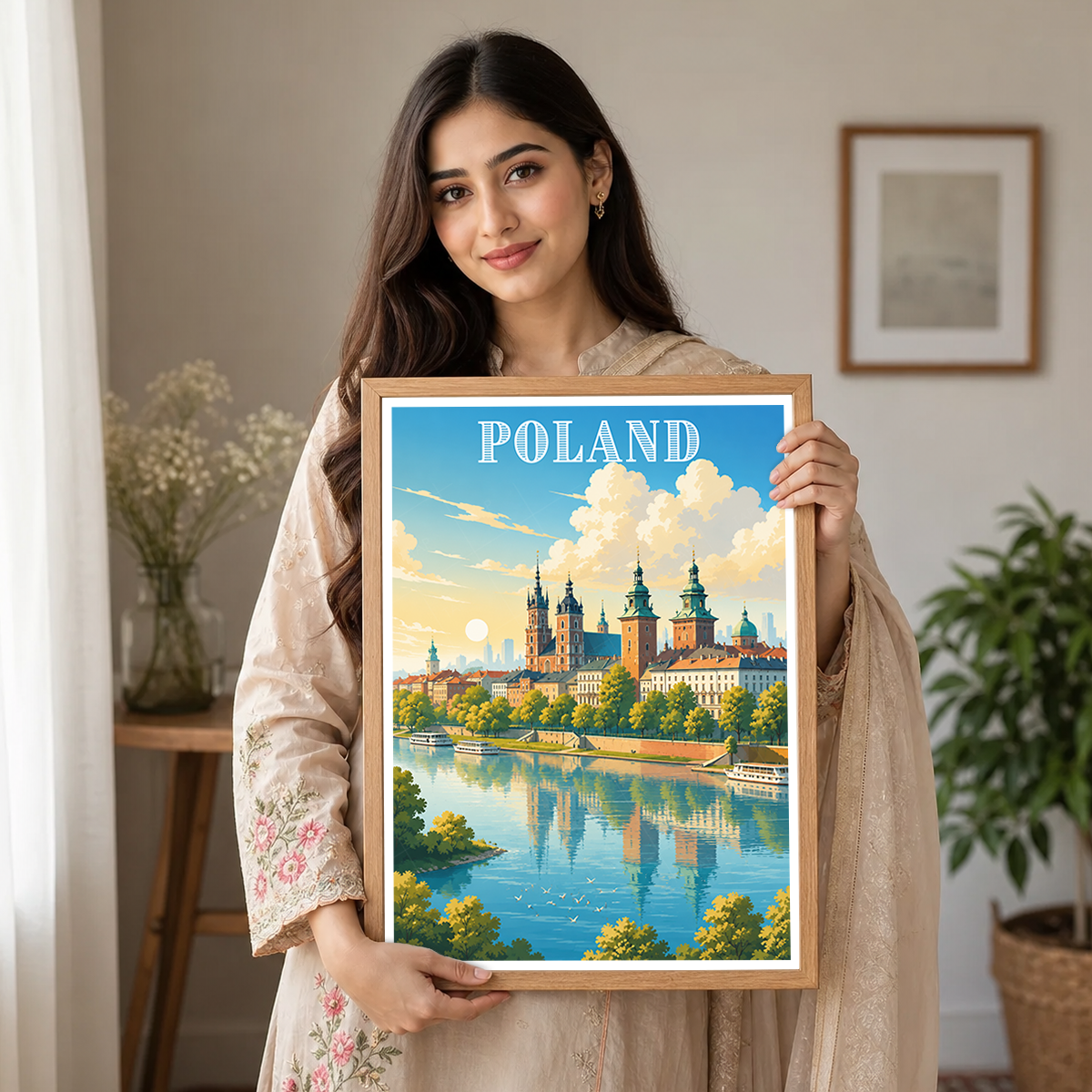 Poland - Travel Poster Vintage Style Wall Art Print
