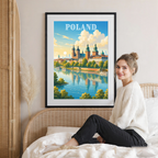 Poland - Travel Poster Vintage Style Wall Art Print