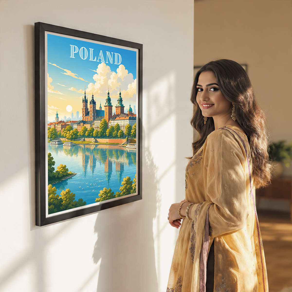 Poland - Travel Poster Vintage Style Wall Art Print