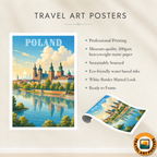 Poland - Travel Poster Vintage Style Wall Art Print