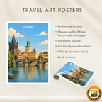 Poland - Travel Poster Vintage Style Wall Art Print