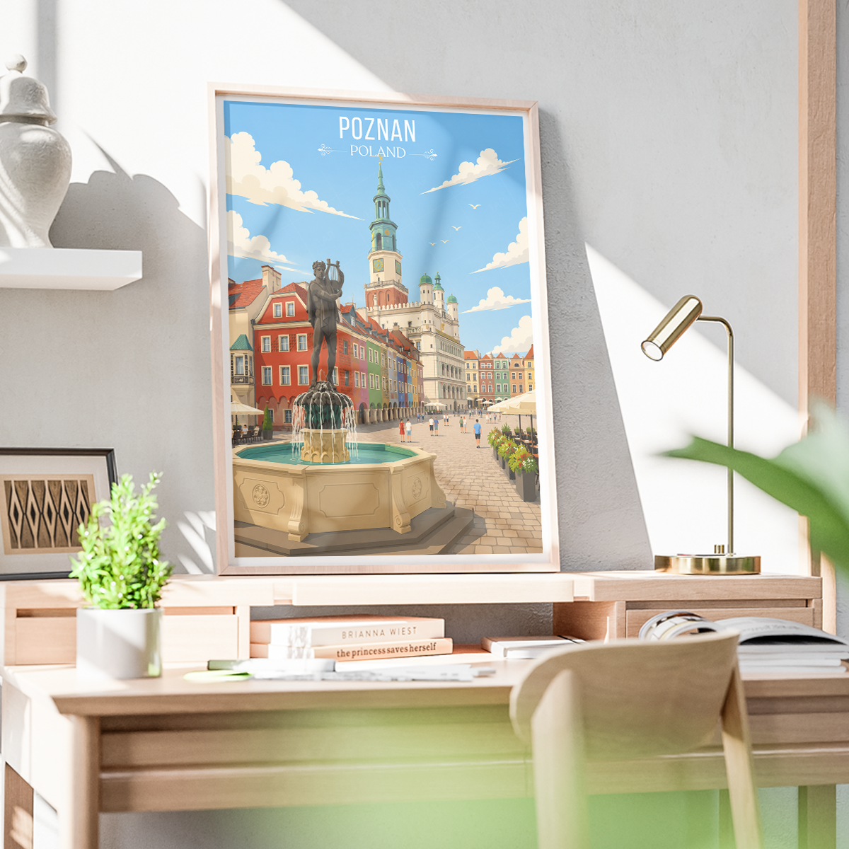 Poznan - Poland - Travel Poster Vintage Style Wall Art Print