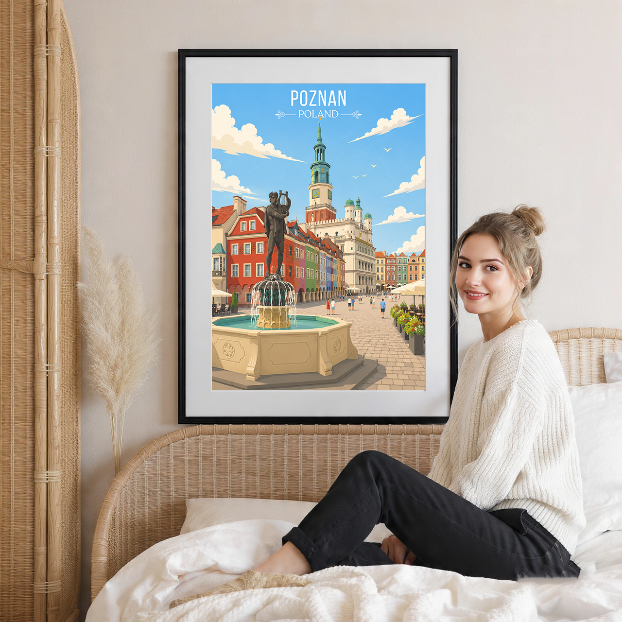 Poznan - Poland - Travel Poster Vintage Style Wall Art Print