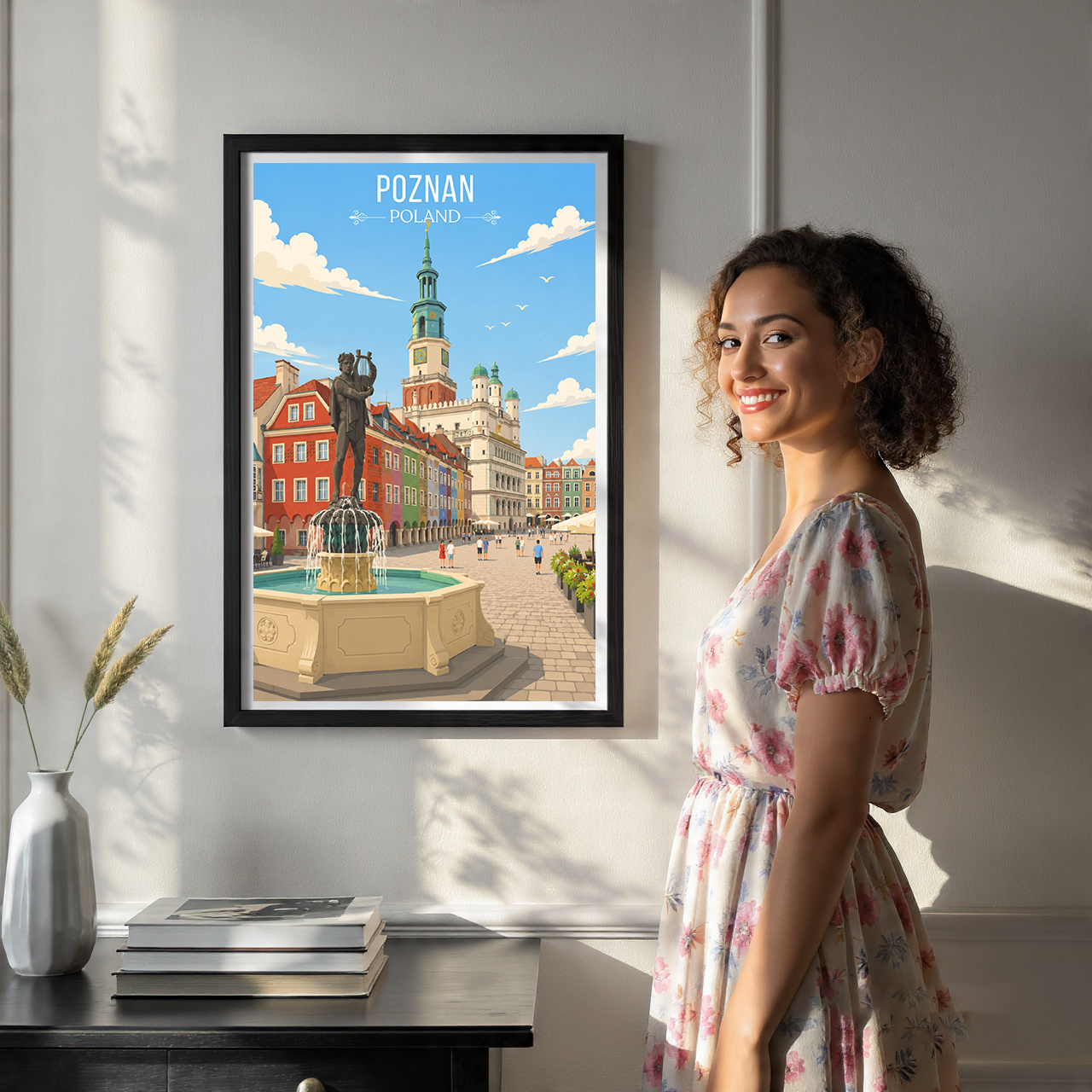 Poznan - Poland - Travel Poster Vintage Style Wall Art Print