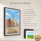 Poznan - Poland - Travel Poster Vintage Style Wall Art Print