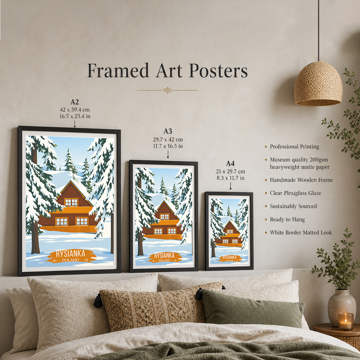 Rysianka - Poland - Travel Poster Vintage Style Wall Art Print