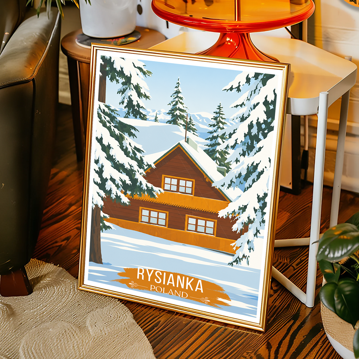 Rysianka - Poland - Travel Poster Vintage Style Wall Art Print
