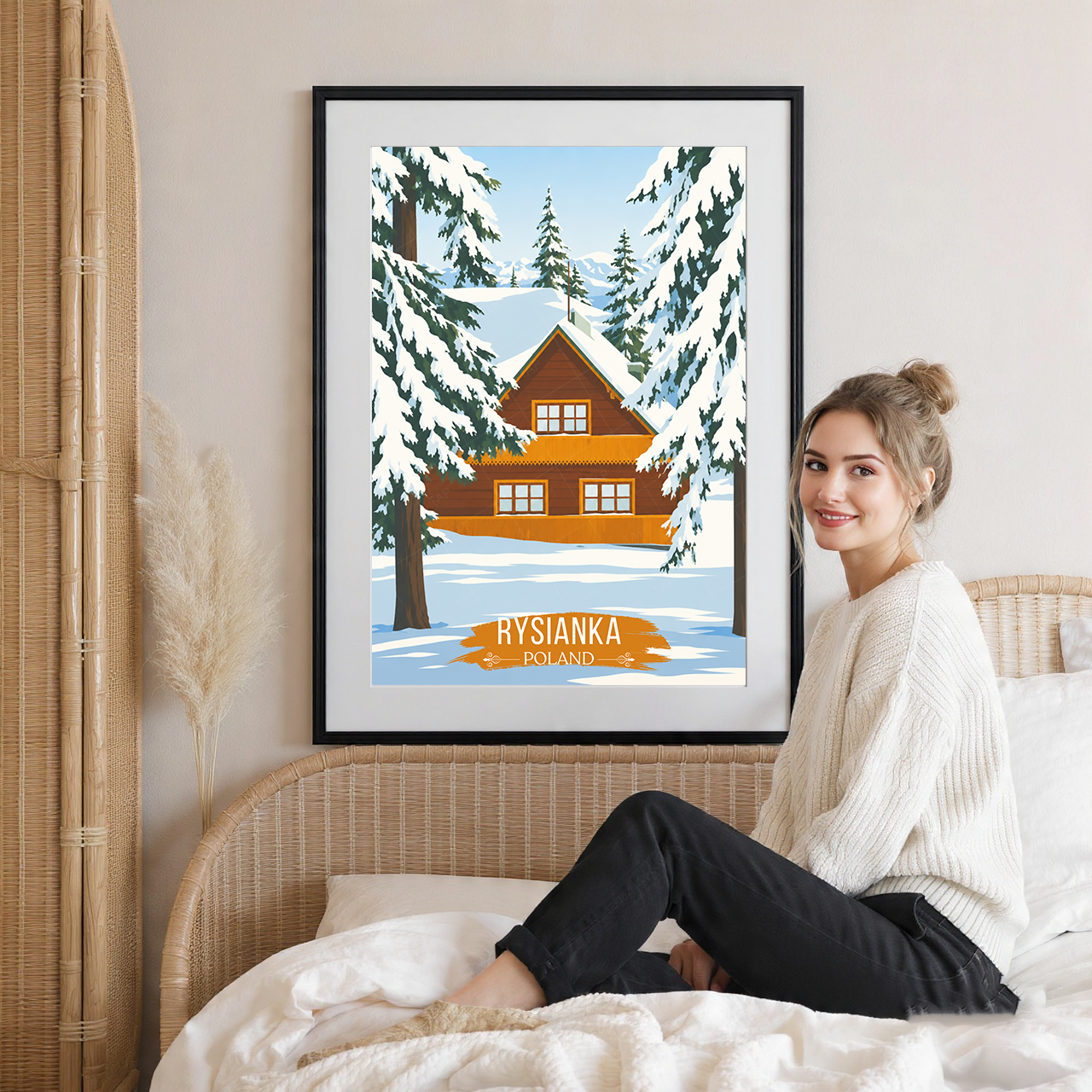 Rysianka - Poland - Travel Poster Vintage Style Wall Art Print