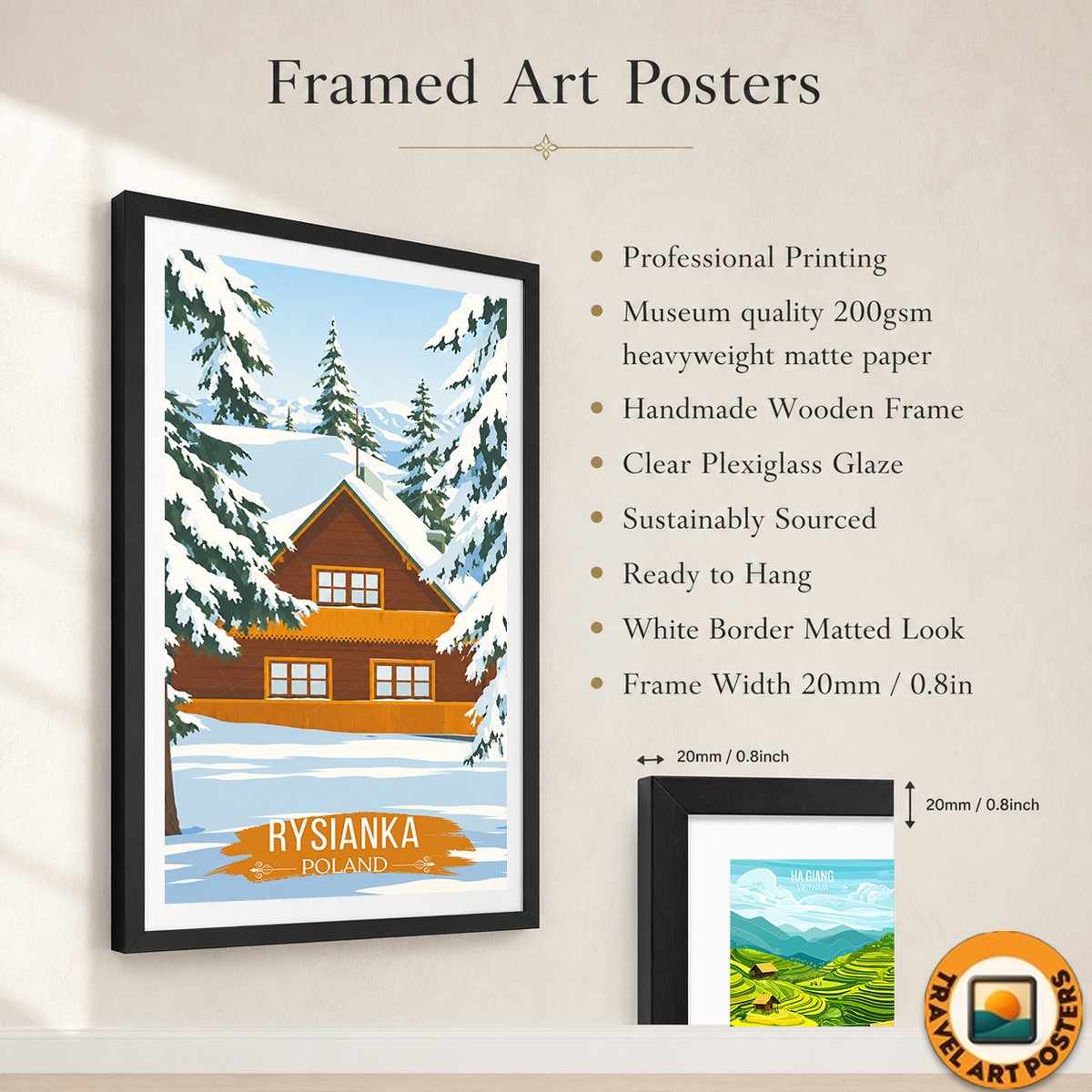 Rysianka - Poland - Travel Poster Vintage Style Wall Art Print