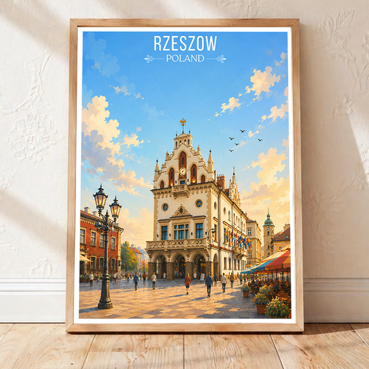 Rezeszow - Poland - Travel Poster Vintage Style Wall Art Print - Art Print - Travel Art Poster