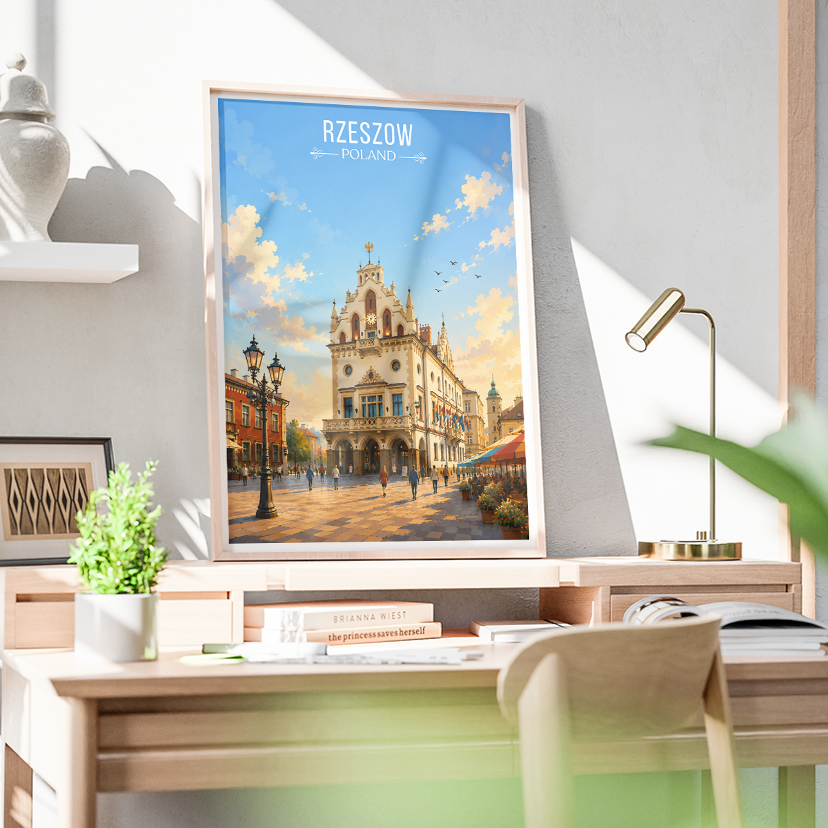 Rezeszow - Poland - Travel Poster Vintage Style Wall Art Print