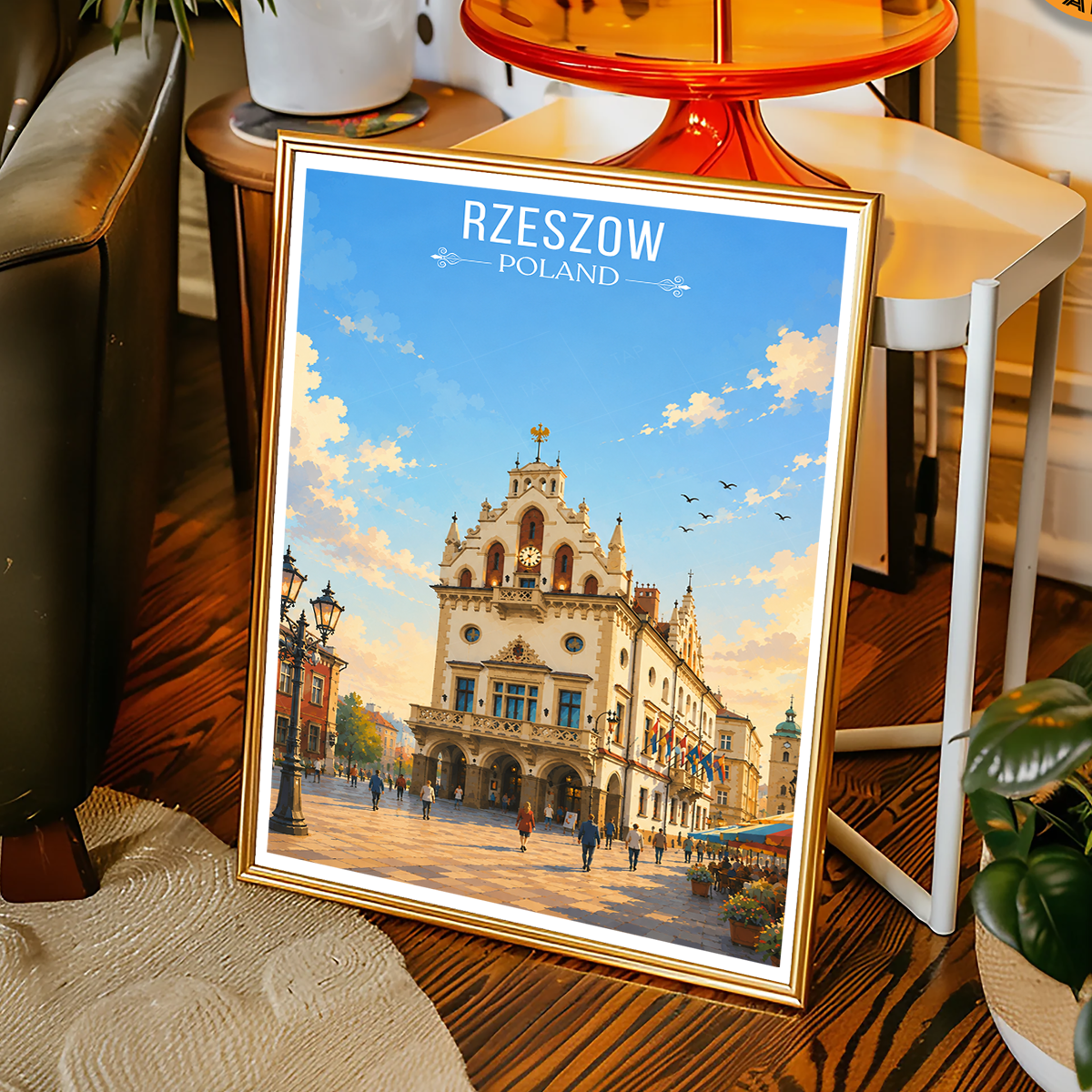 Rezeszow - Poland - Travel Poster Vintage Style Wall Art Print