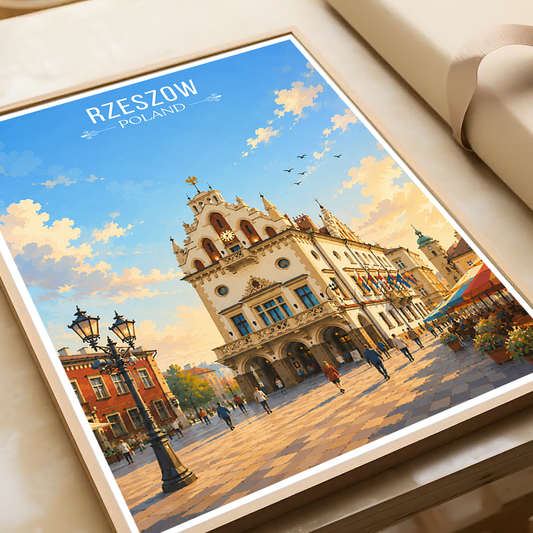 Rezeszow - Poland - Travel Poster Vintage Style Wall Art Print - Art Print - Travel Art Poster