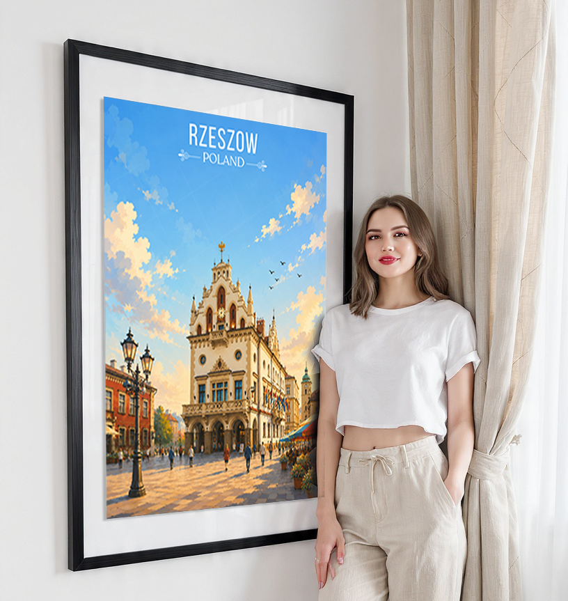 Rezeszow - Poland - Travel Poster Vintage Style Wall Art Print
