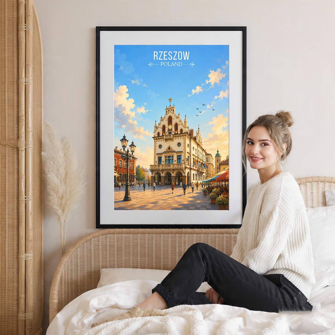 Rezeszow - Poland - Travel Poster Vintage Style Wall Art Print