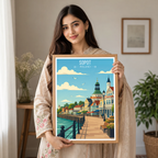 Sopot - Poland - Travel Poster Vintage Style Wall Art Print