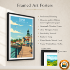 Sopot - Poland - Travel Poster Vintage Style Wall Art Print