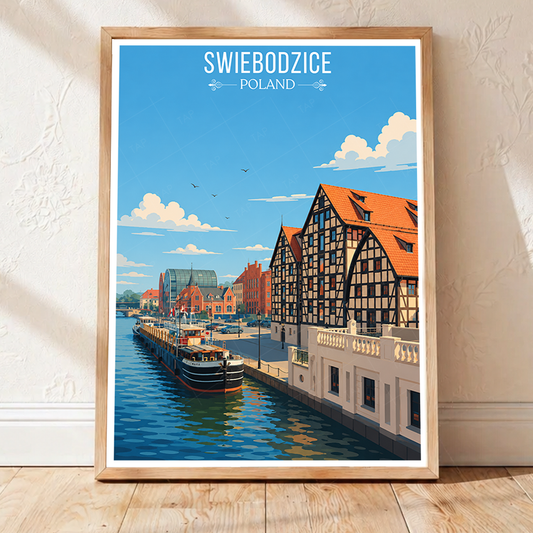 Swiebodzicec - Poland - Travel Poster Vintage Style Wall Art Print - Art Print - Travel Art Poster