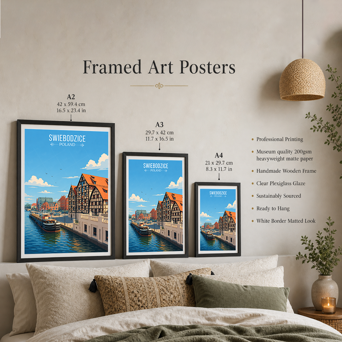 Swiebodzicec - Poland - Travel Poster Vintage Style Wall Art Print