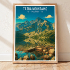 Tatra Mountains - Poland - Travel Poster Vintage Style Wall Art Print