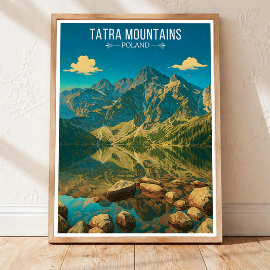 Tatra Mountains - Poland - Travel Poster Vintage Style Wall Art Print - Art Print - Travel Art Poster