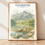 Tatra Mountains - Poland - Travel Poster Vintage Style Wall Art Print