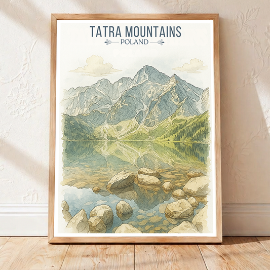 Tatra Mountains - Poland - Travel Poster Vintage Style Wall Art Print - Art Print - Travel Art Poster