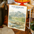 Tatra Mountains - Poland - Travel Poster Vintage Style Wall Art Print
