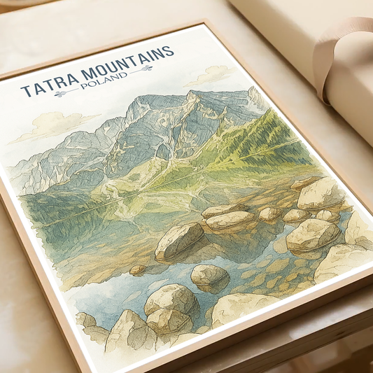 Tatra Mountains - Poland - Travel Poster Vintage Style Wall Art Print - Art Print - Travel Art Poster
