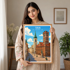 Torun - Poland - Travel Poster Vintage Style Wall Art Print