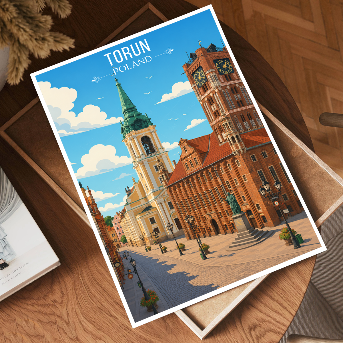 Torun - Poland - Travel Poster Vintage Style Wall Art Print