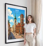 Torun - Poland - Travel Poster Vintage Style Wall Art Print