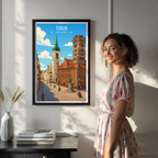 Torun - Poland - Travel Poster Vintage Style Wall Art Print