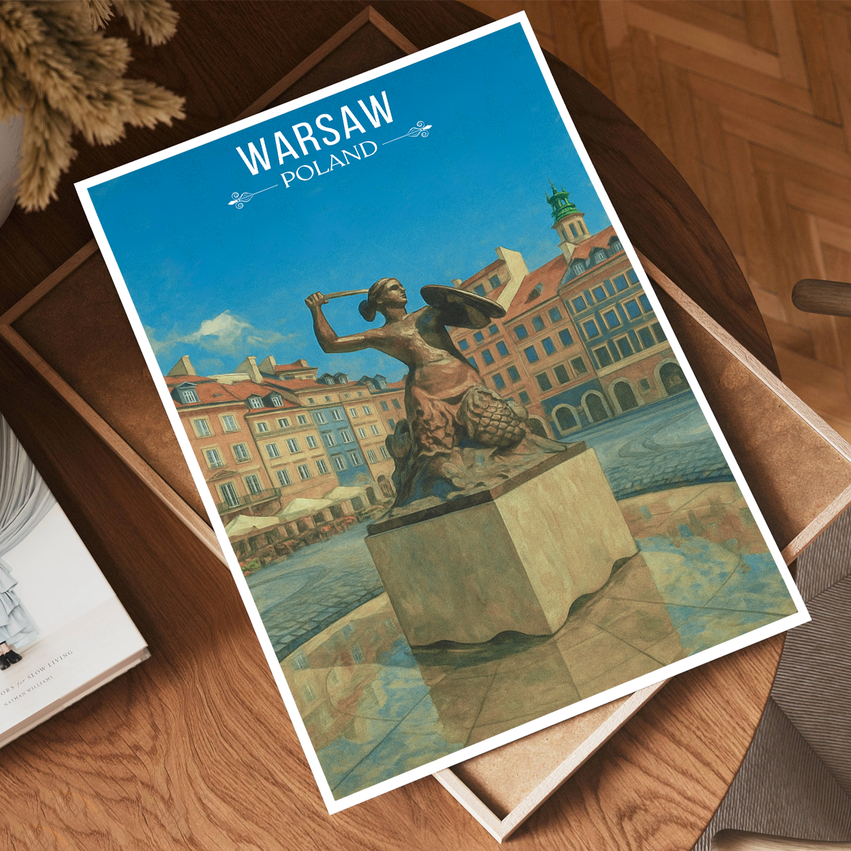 Warsa - Poland - Travel Poster Vintage Style Wall Art Print