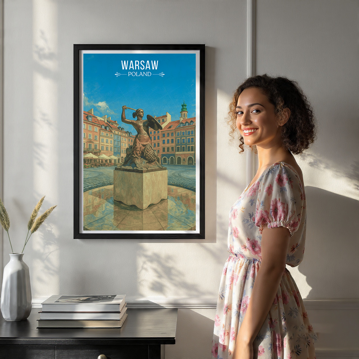 Warsa - Poland - Travel Poster Vintage Style Wall Art Print