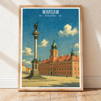 Warsa - Poland - Travel Poster Vintage Style Wall Art Print