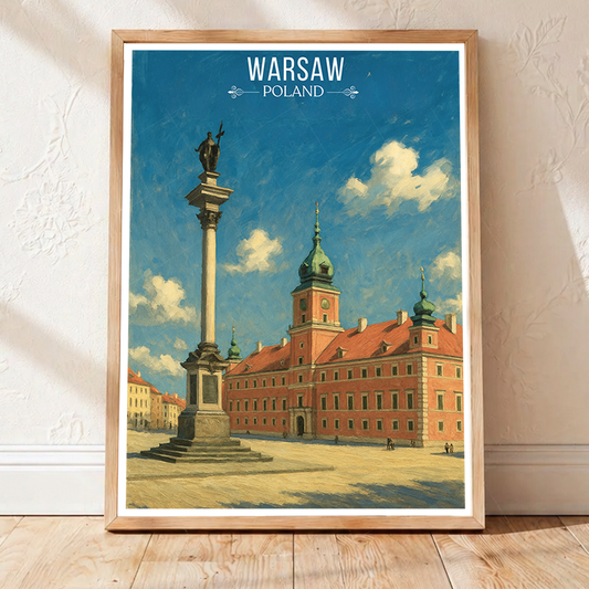 Warsa - Poland - Travel Poster Vintage Style Wall Art Print - Art Print - Travel Art Poster