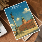 Warsa - Poland - Travel Poster Vintage Style Wall Art Print