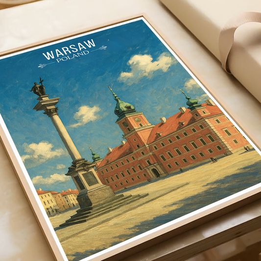 Warsa - Poland - Travel Poster Vintage Style Wall Art Print - Art Print - Travel Art Poster