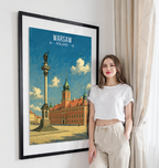 Warsa - Poland - Travel Poster Vintage Style Wall Art Print