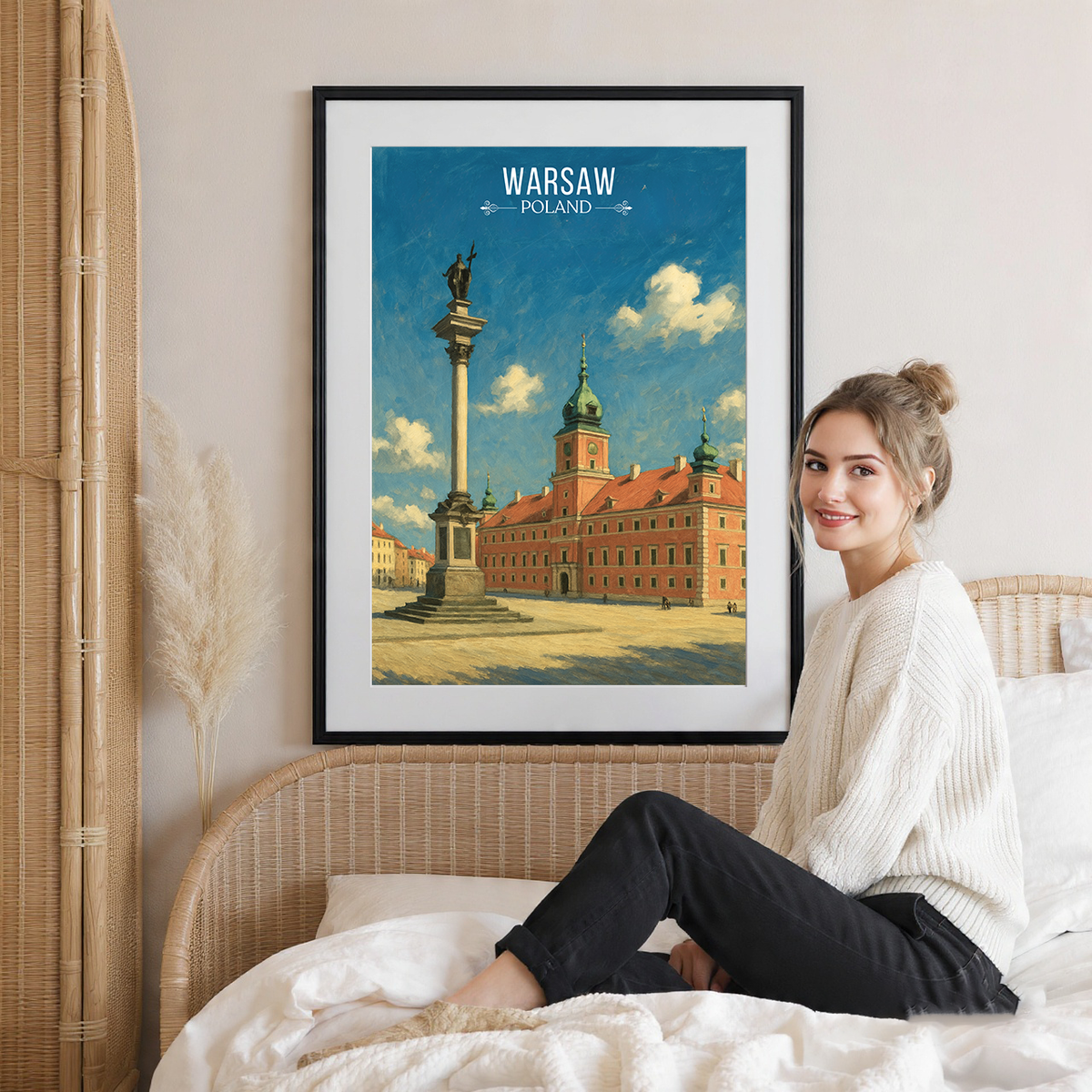 Warsa - Poland - Travel Poster Vintage Style Wall Art Print