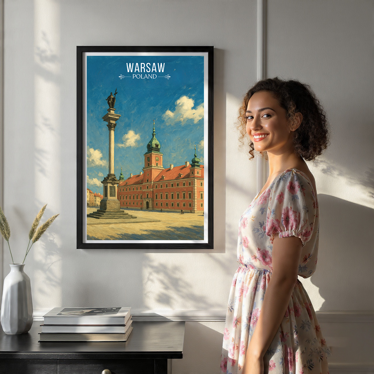 Warsa - Poland - Travel Poster Vintage Style Wall Art Print